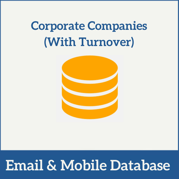 Corporate Companies (With Turnover) Mobile Number Database